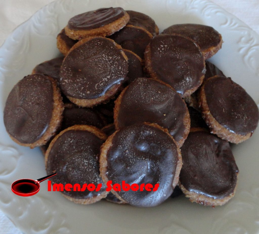 Bolachinhas integrais com chocolate