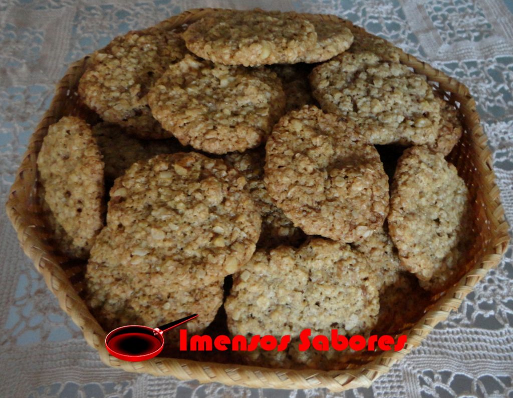 Biscoitos de aveia com nozes