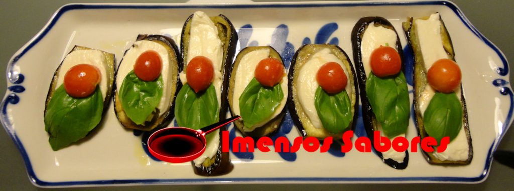 Berinjela com mozarela fresca