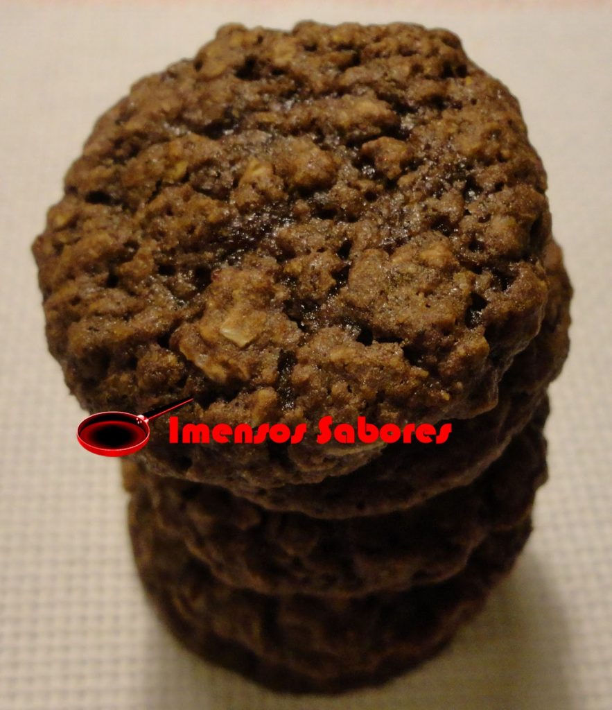 Biscoitos de aveia e chocolate