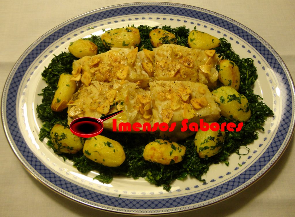 Bacalhau com couve e batata sauté