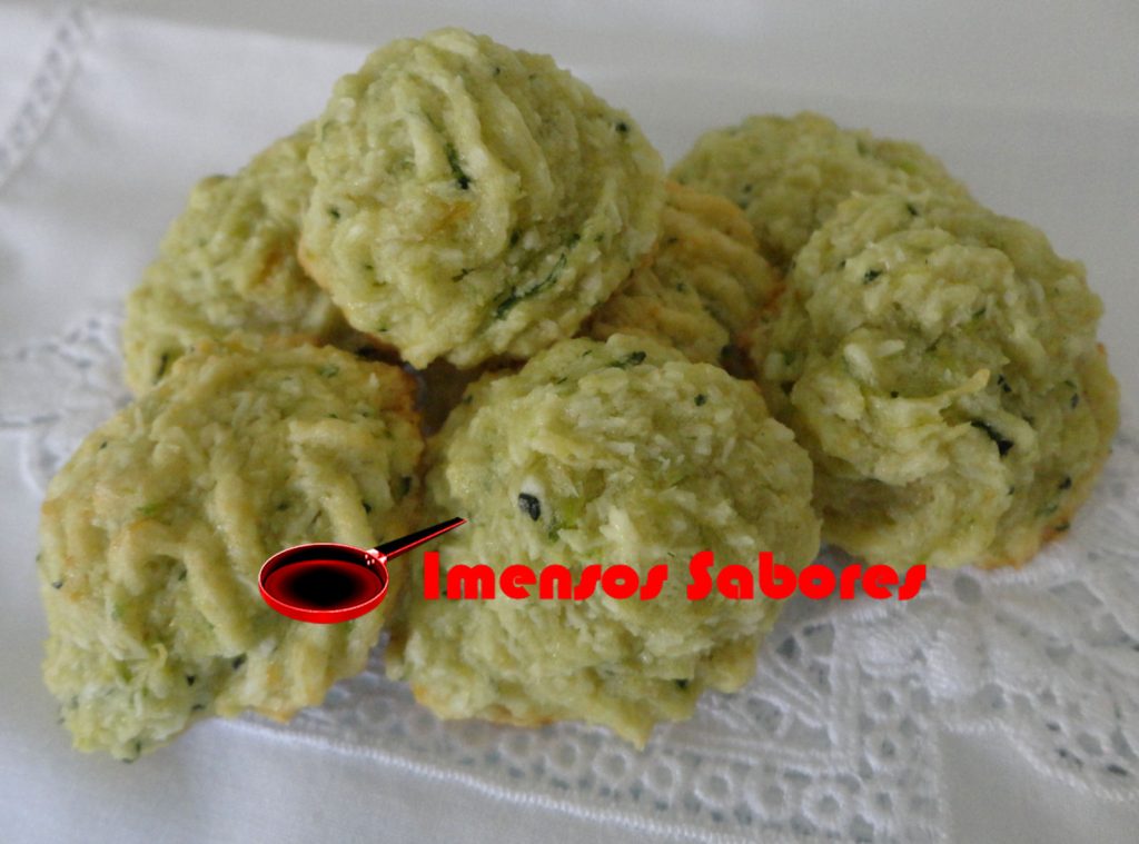 Biscoitos de coco e abobrinha (courgette)