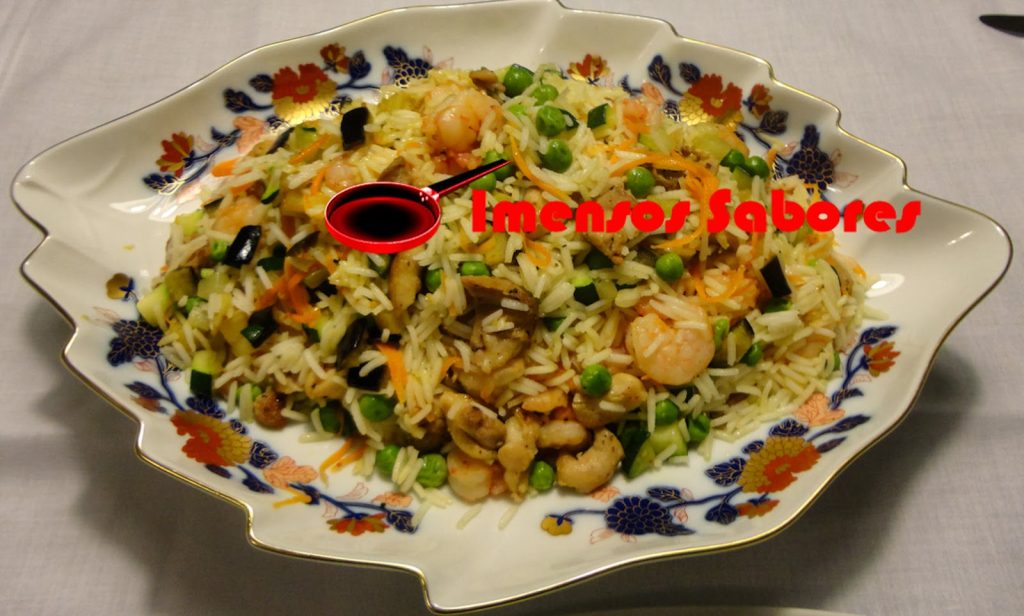 Arroz “Delícias” com tudo