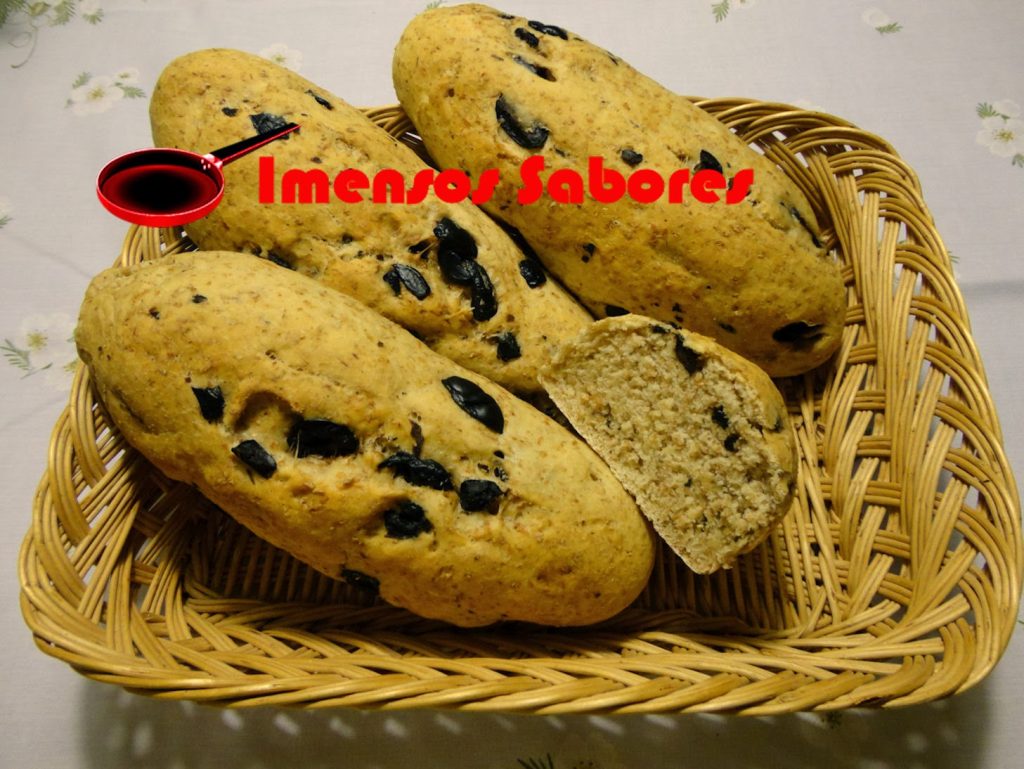 Pão de azeitona rústico