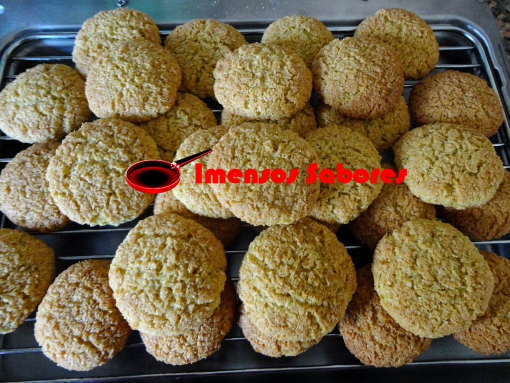 Biscoitos de coco e farinha espelta integral