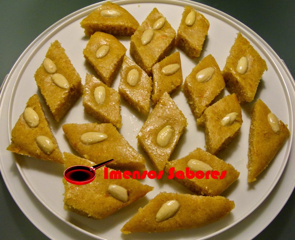 Bolo com kamut e amêndoas