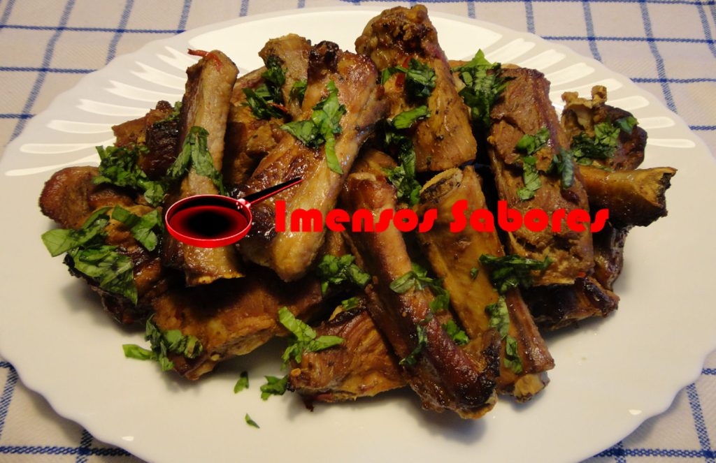 Entrecosto (costela) de porco com molho hoisin