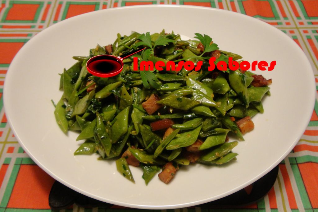 Feijão verde com bacon