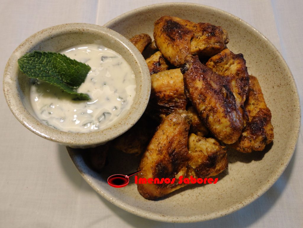 Asas de frango com especiarias