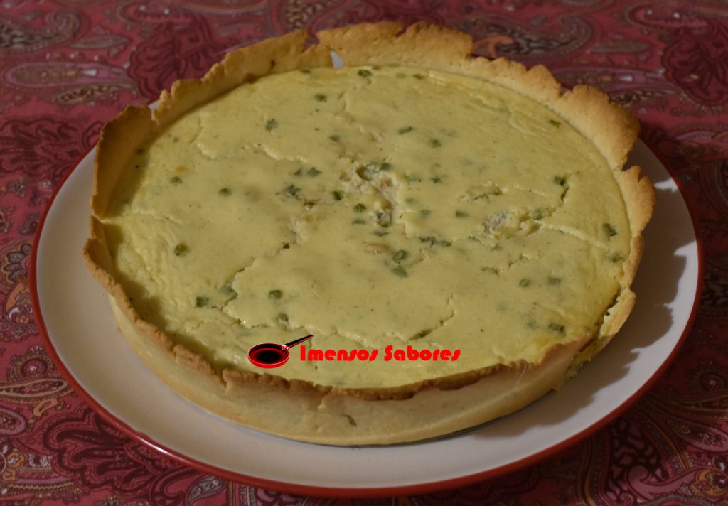 Quiche de palmito e queijo cottage