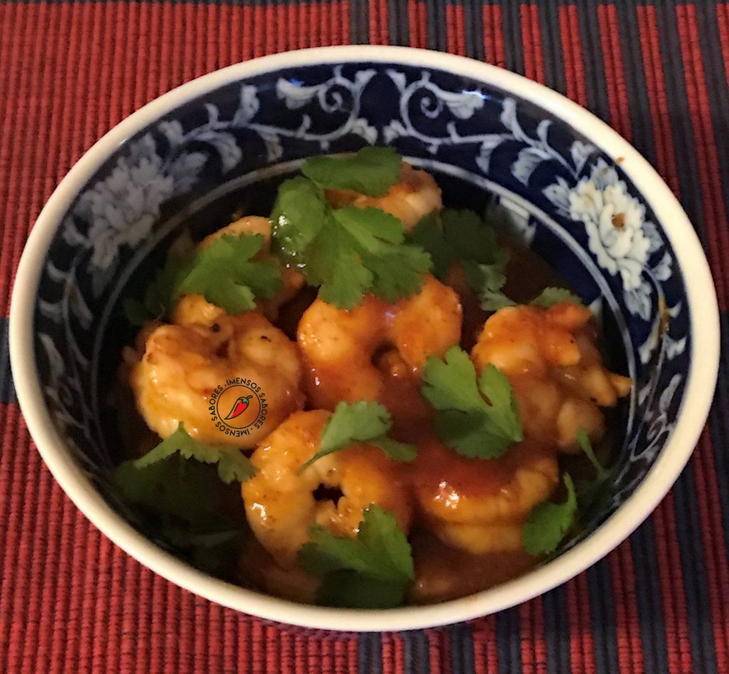 Camarão com molho agridoce