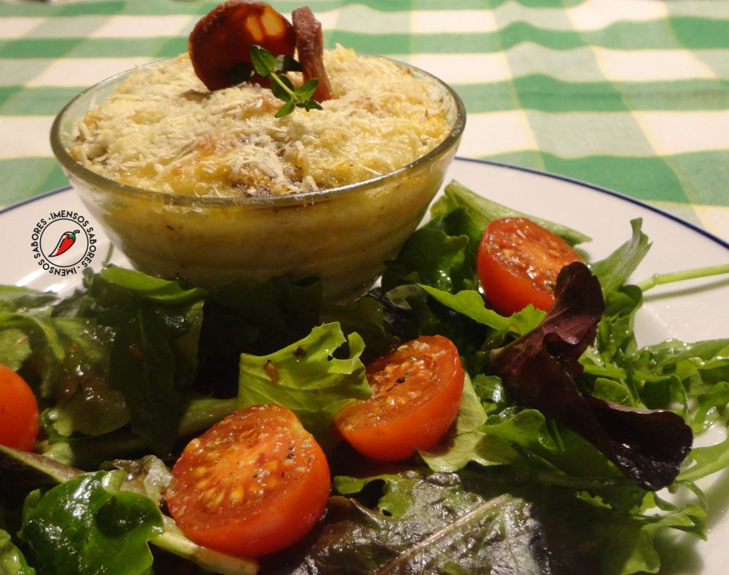 Brandade de bacalhau com chouriço