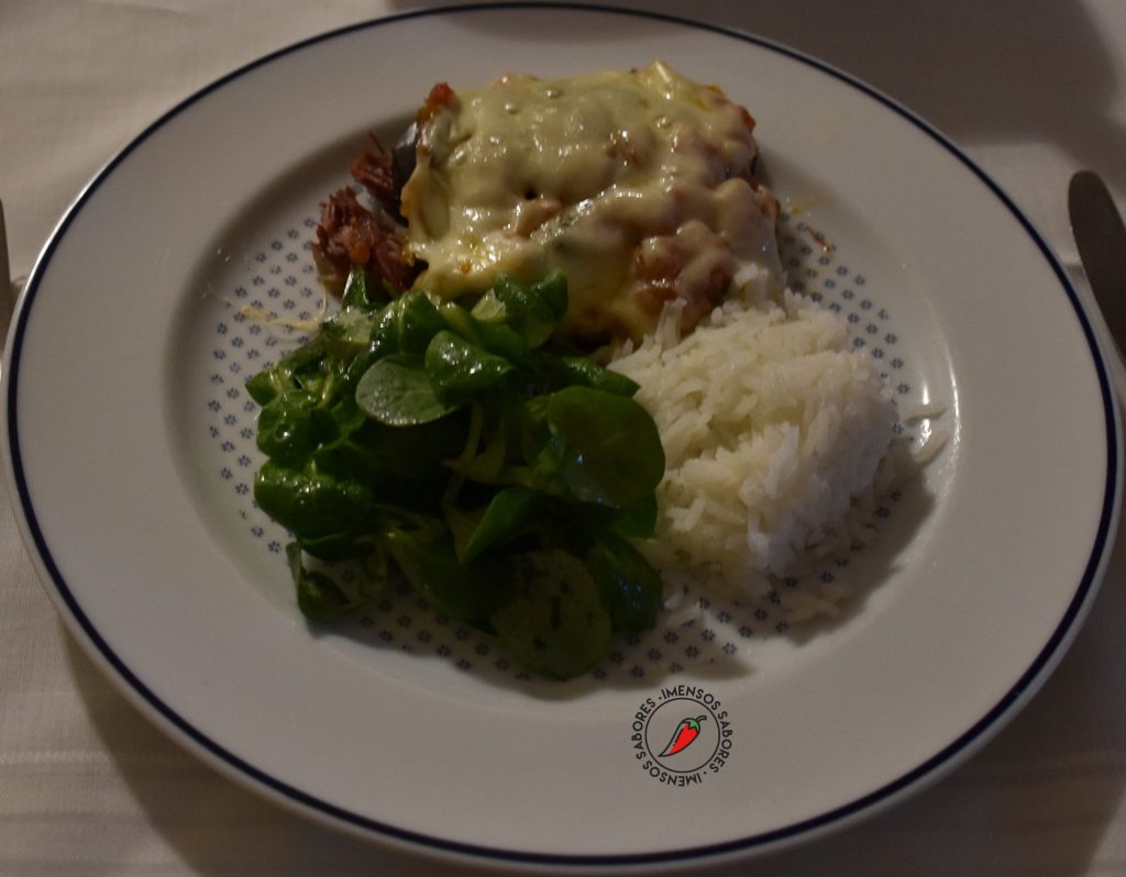 Carne seca com beringela