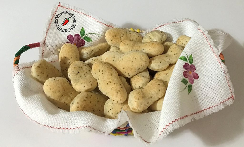 Biscoito de polvilho com chia