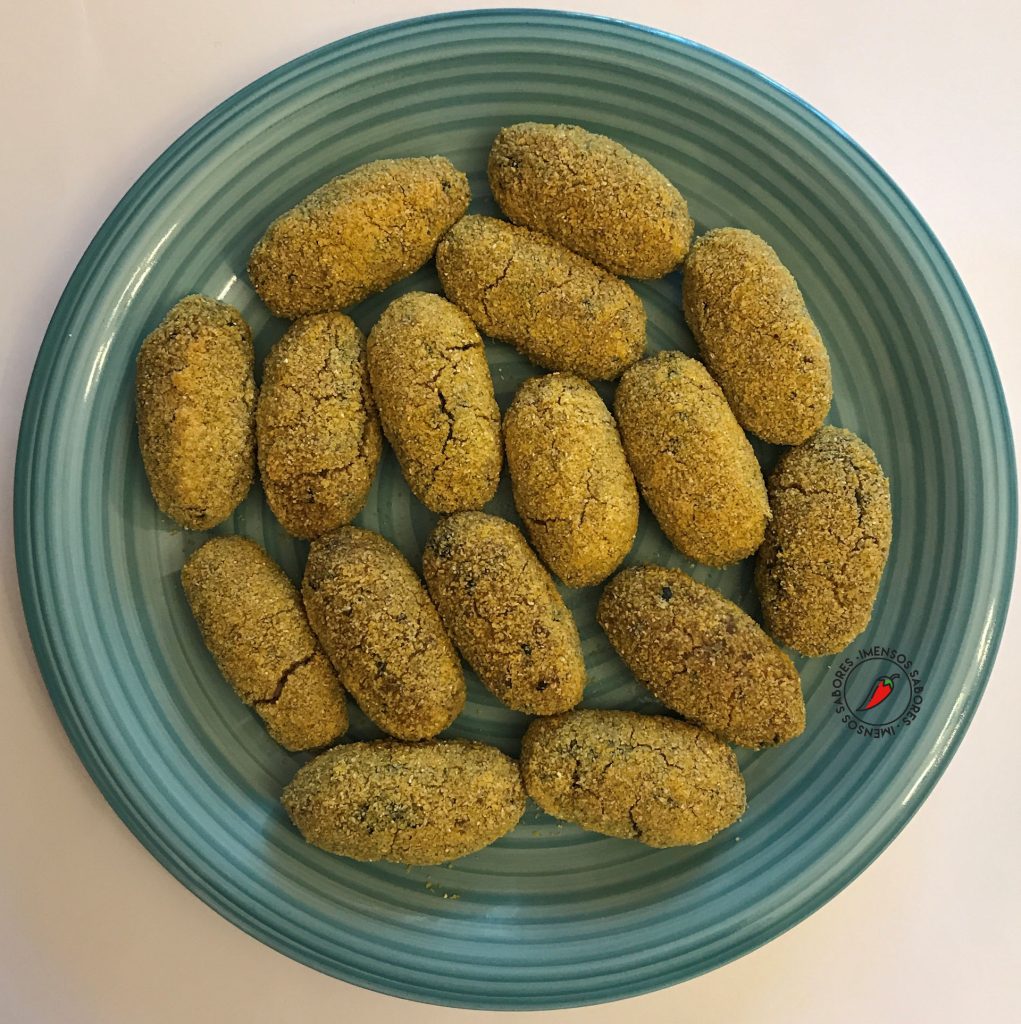 Croquete de carne com polenta