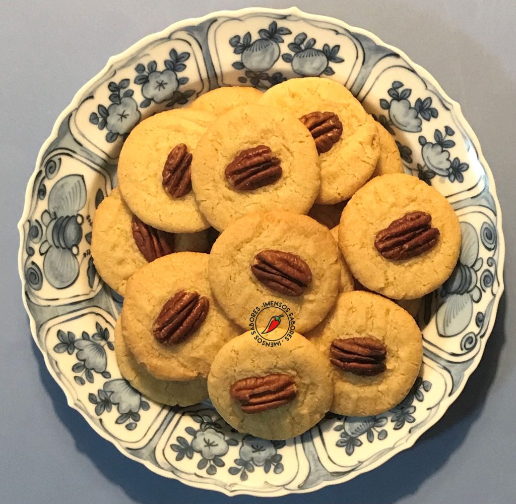 Biscoitos de espelta e nozes pecan