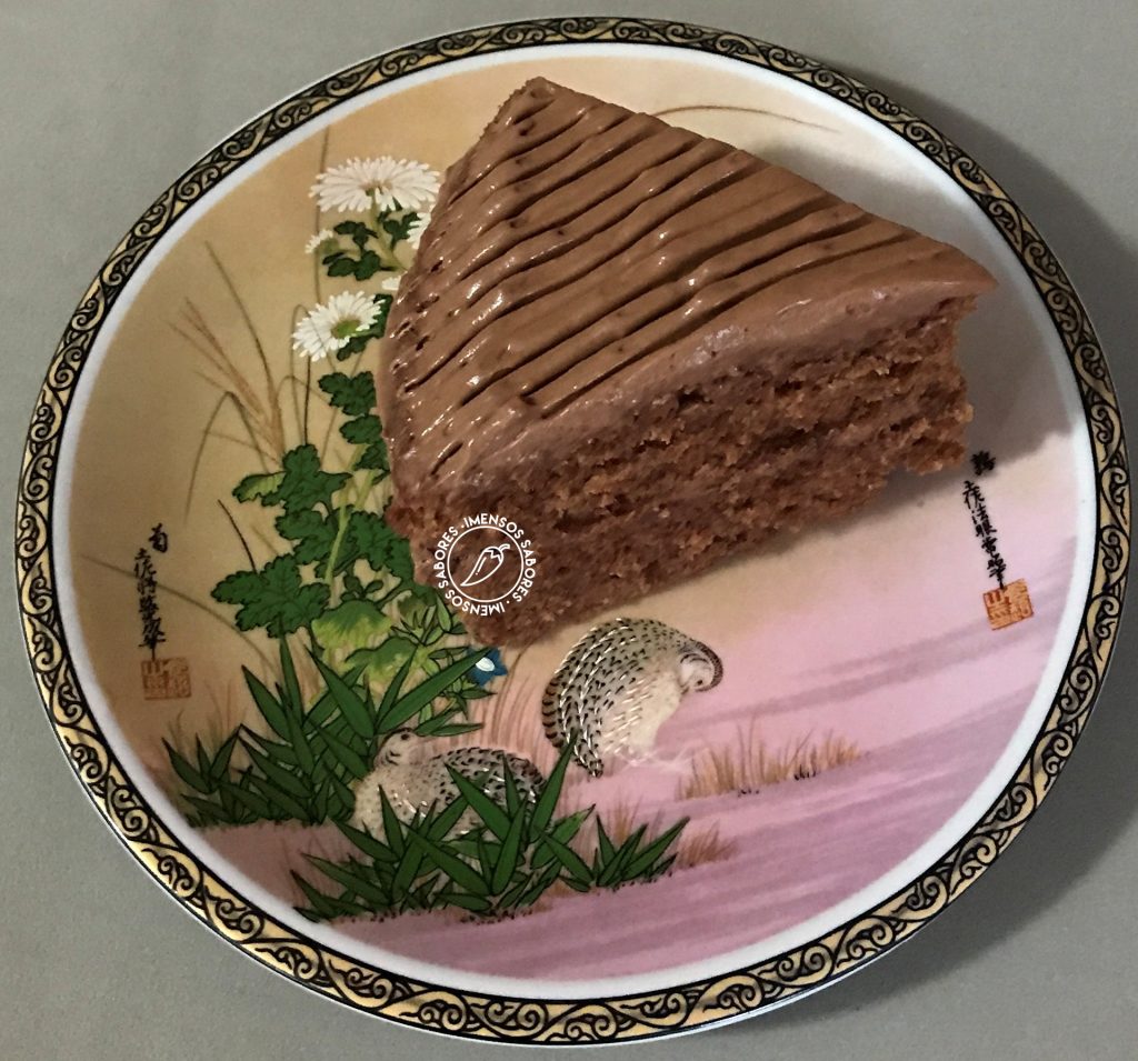 Bolo de cacau vegetariano