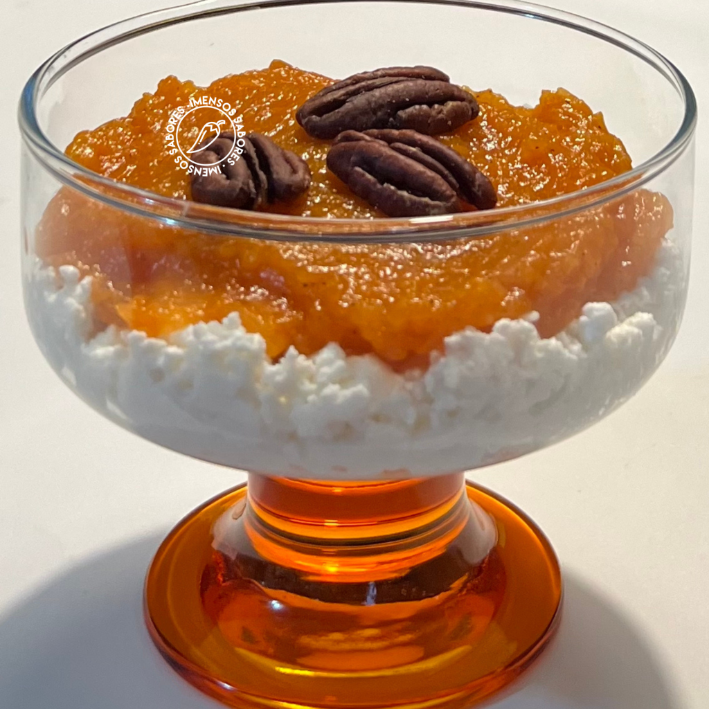 Doce de abóbora com xarope de flor de coco