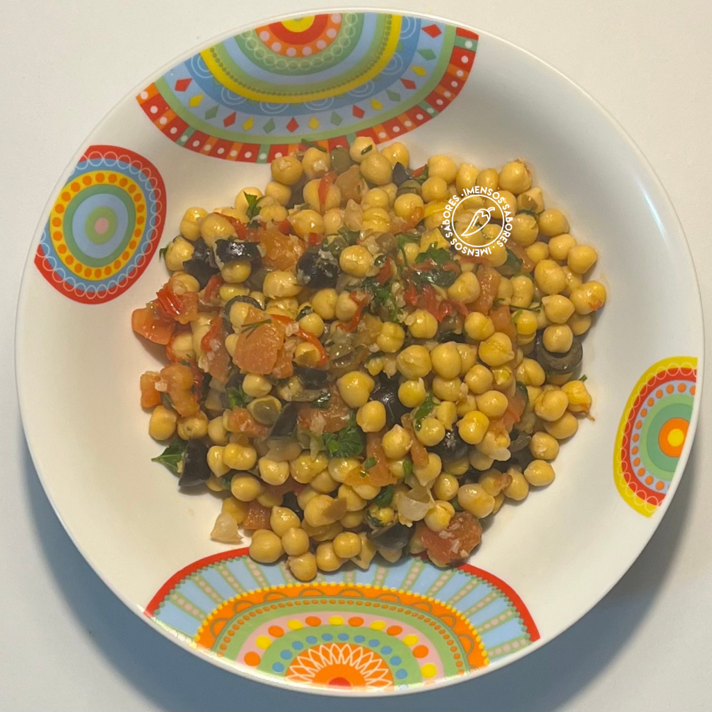 Grão-de-bico a putanesca