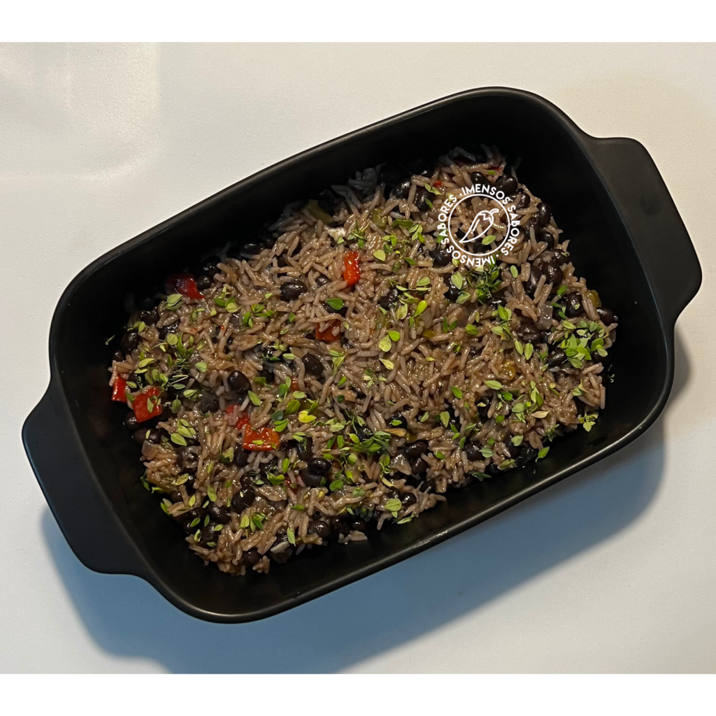 Arroz de feijão-preto